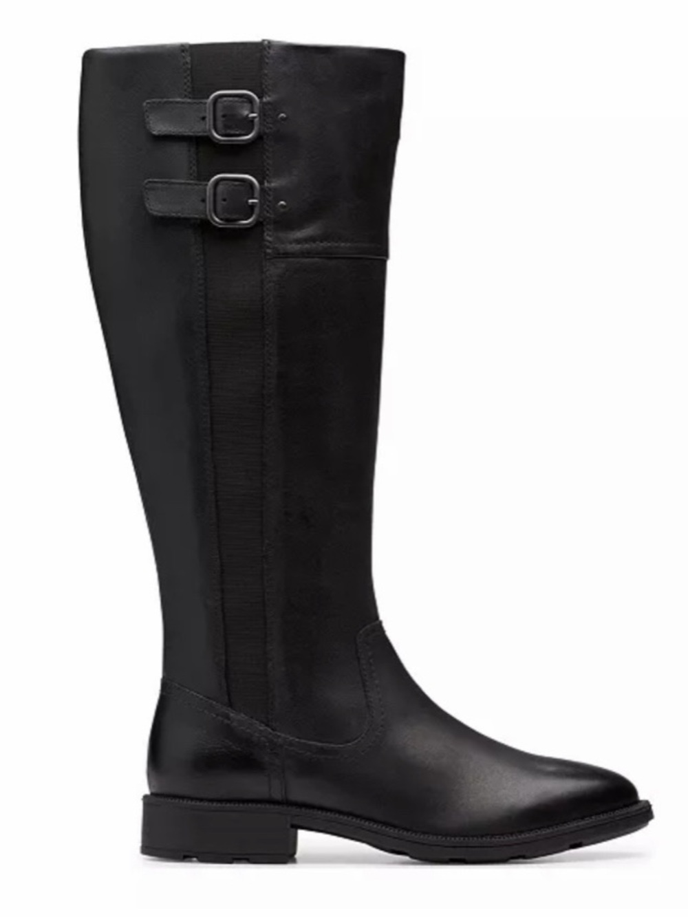 Clarks Adalynn Hope Tall Black Leather Boots Brand New in Box MSRP $199